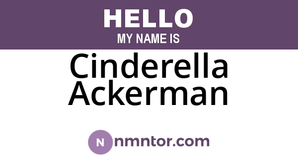 Cinderella Ackerman