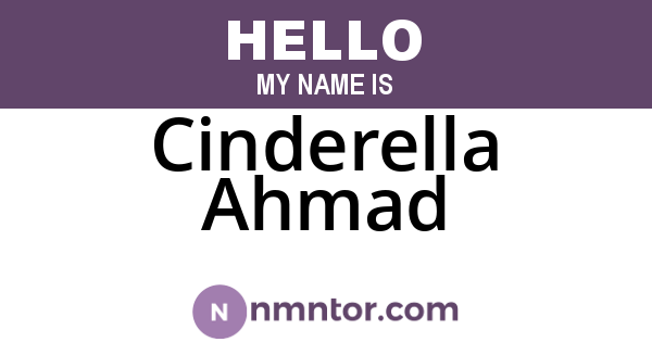 Cinderella Ahmad