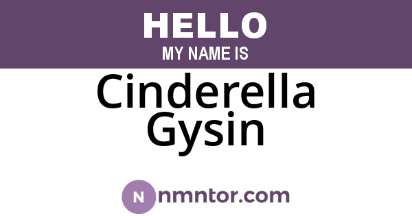 Cinderella Gysin