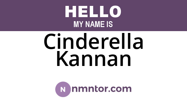 Cinderella Kannan