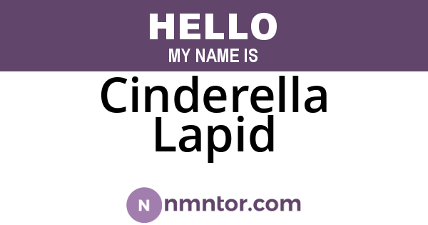 Cinderella Lapid