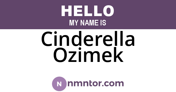 Cinderella Ozimek