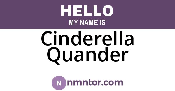 Cinderella Quander