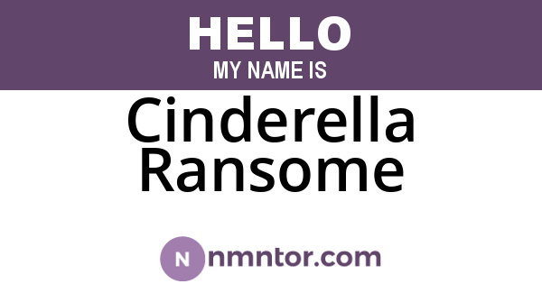 Cinderella Ransome