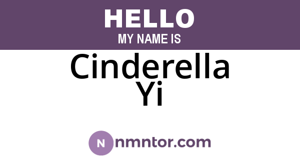 Cinderella Yi