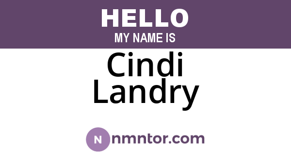 Cindi Landry