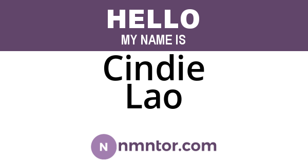 Cindie Lao