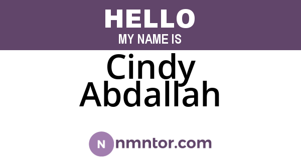 Cindy Abdallah