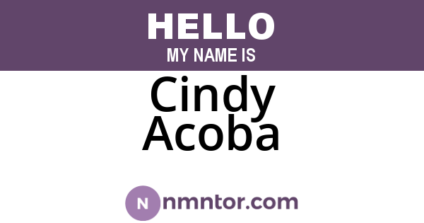 Cindy Acoba