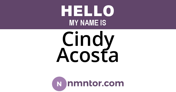 Cindy Acosta