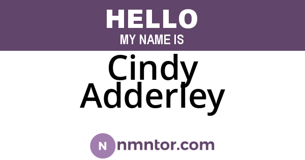 Cindy Adderley