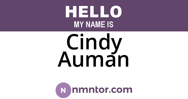 Cindy Auman