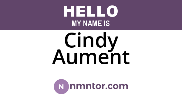Cindy Aument
