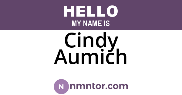 Cindy Aumich