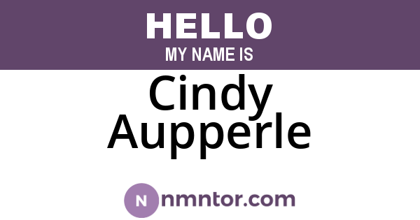 Cindy Aupperle