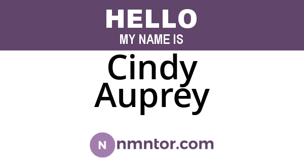 Cindy Auprey