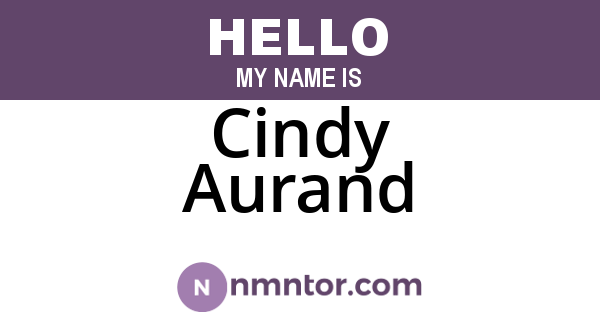 Cindy Aurand