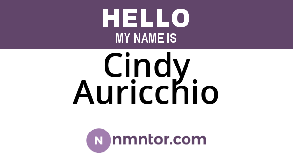 Cindy Auricchio