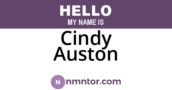 Cindy Auston
