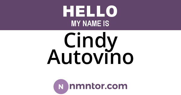 Cindy Autovino