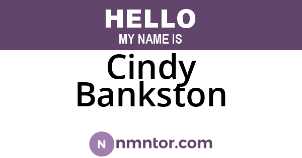 Cindy Bankston