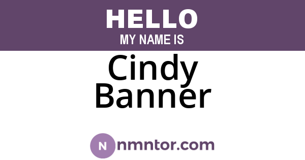 Cindy Banner
