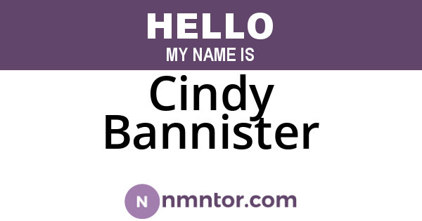 Cindy Bannister