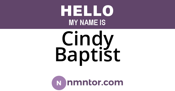 Cindy Baptist
