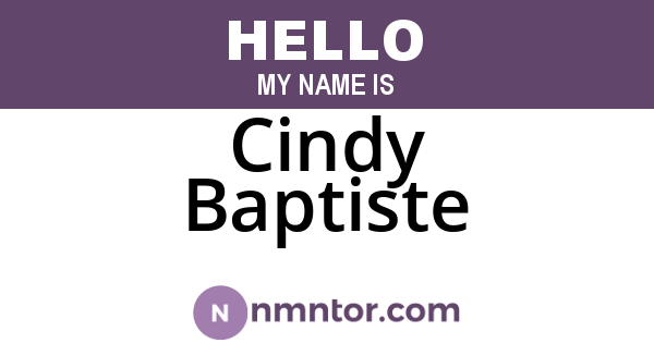 Cindy Baptiste