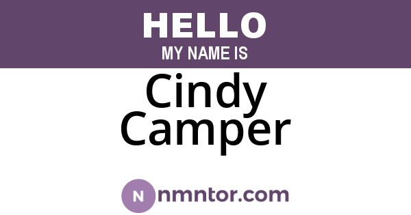 Cindy Camper