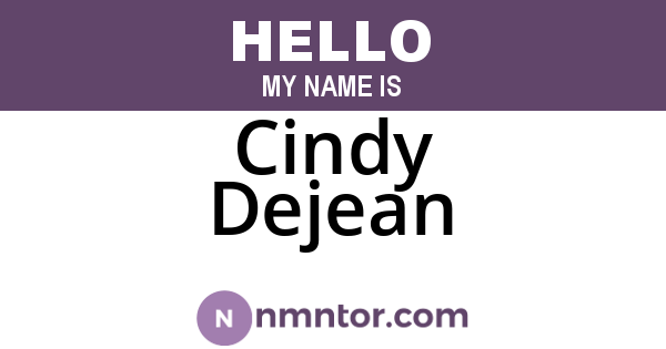 Cindy Dejean