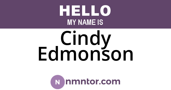 Cindy Edmonson