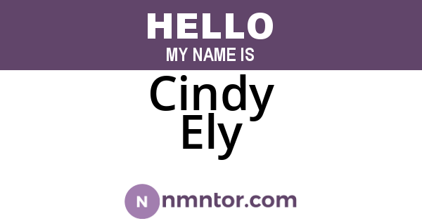 Cindy Ely