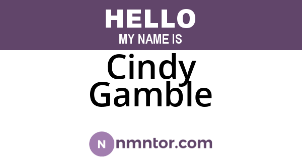 Cindy Gamble