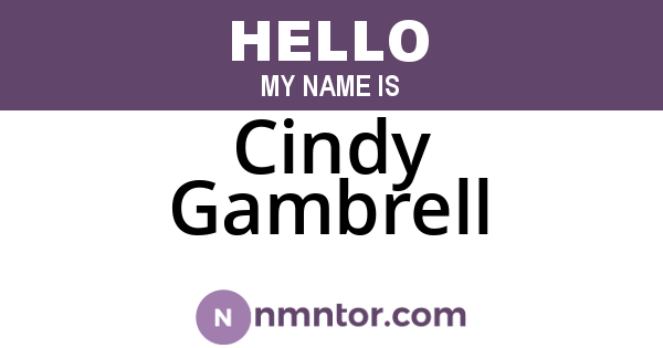 Cindy Gambrell