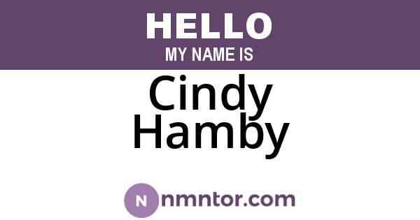 Cindy Hamby