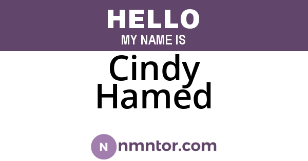 Cindy Hamed