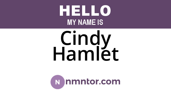 Cindy Hamlet