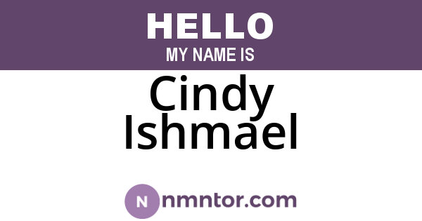 Cindy Ishmael