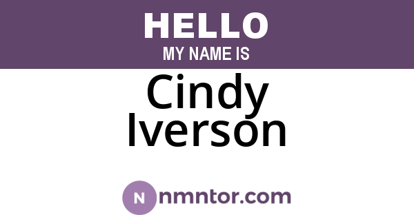 Cindy Iverson