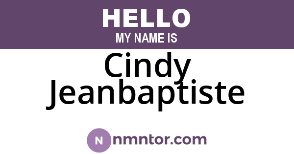 Cindy Jeanbaptiste