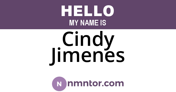 Cindy Jimenes