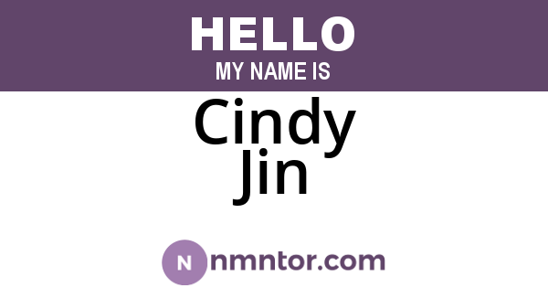 Cindy Jin