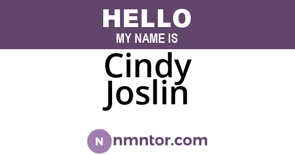 Cindy Joslin