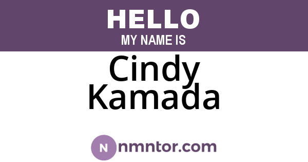 Cindy Kamada
