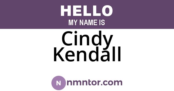 Cindy Kendall