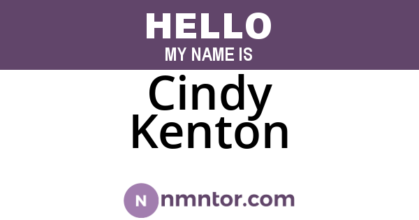 Cindy Kenton