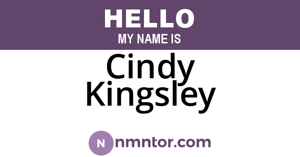 Cindy Kingsley