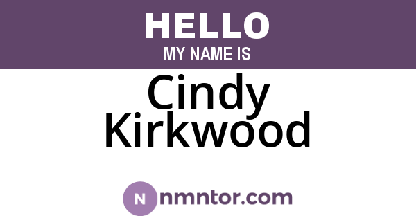 Cindy Kirkwood
