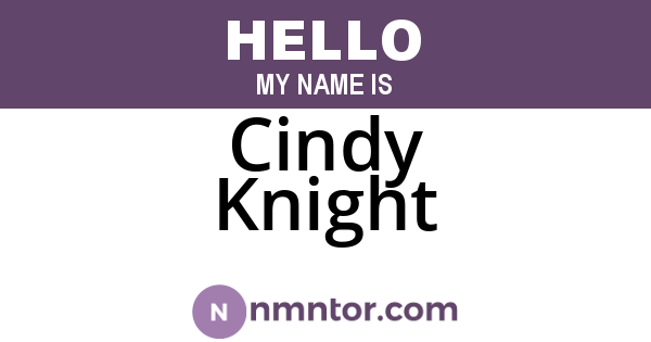 Cindy Knight